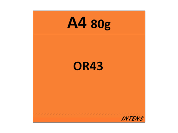 papier A4 80G kolor OR43 pomarańczowy