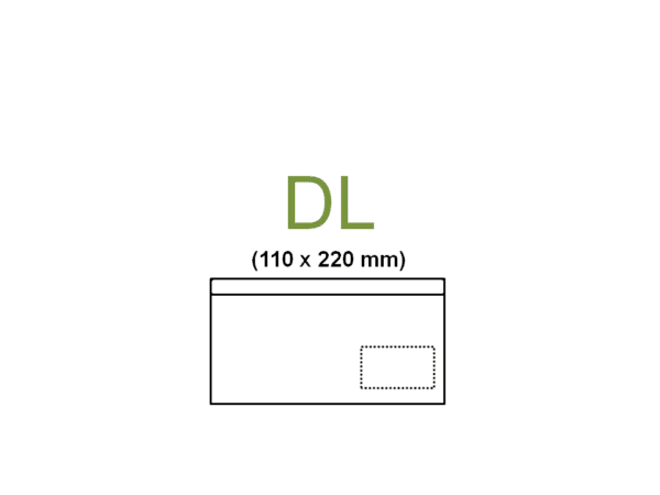 koperta DL SK z okienkiem biała