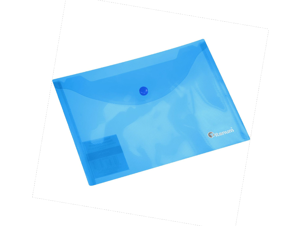 teczka kopertowa A4 PP niebieska transparentna